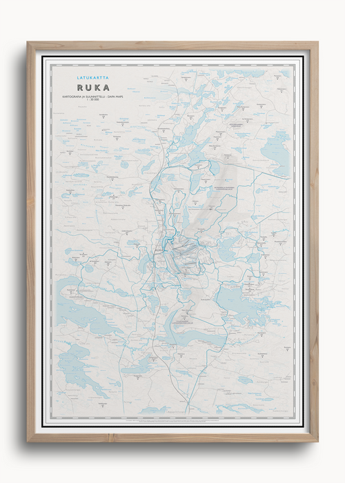Rukan latukartta, seinäkartta Dapa Mapsilta