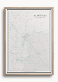 Saariselän latukartta, seinäkartta Dapa Mapsilta